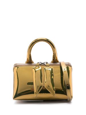 The Attico Friday laminated-finish tote bag - Gold