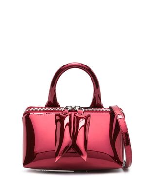 The Attico Friday laminated leather shoulder bag - Red