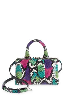 The Attico Friday Snakeskin Print Leather Handbag in Multicolor