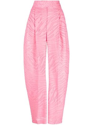 The Attico Gary zebra-pattern trousers - Pink