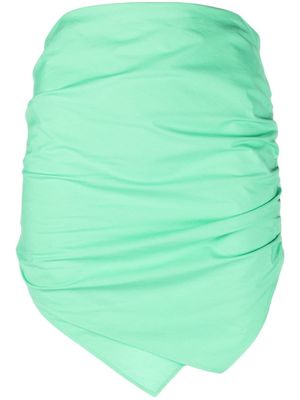 The Attico gathered-detail miniskirt - Green