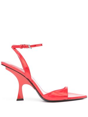 The Attico GG 95mm mismatched sandals - Red