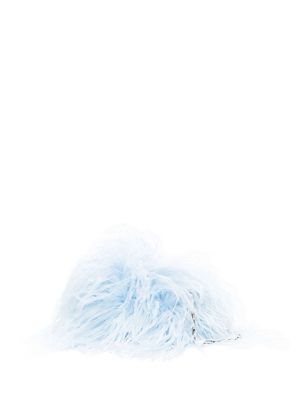 The Attico Greta feather shoulder bag - Blue