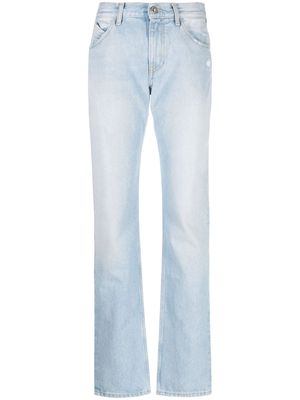 The Attico high-waisted straight-leg jeans - Blue