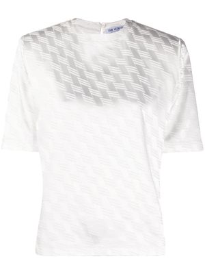 The Attico jacquard satin-finish t-shirt - White