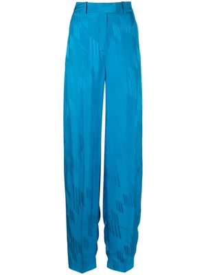 The Attico Jagger monogram wide-leg trousers - Blue