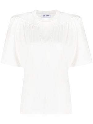 The Attico Jewel cut-out cotton T-shirt - White