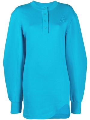 The Attico Jordan asymmetric sweater dress - Blue