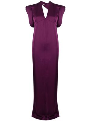 The Attico Kara V-neck dress - Purple