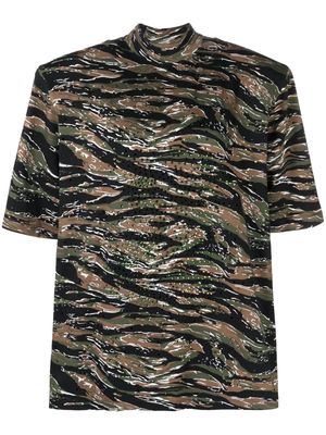 The Attico Kilie camouflage-print T-shirt - Green