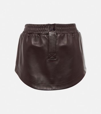 The Attico Leather miniskirt