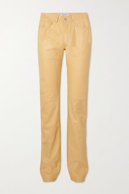 The Attico - Leather Straight-leg Pants - Yellow