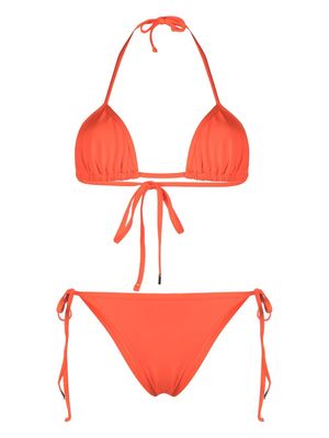 The Attico logo-print bikini set - Orange