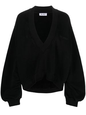 The Attico logo-print cotton sweatshirt - Black