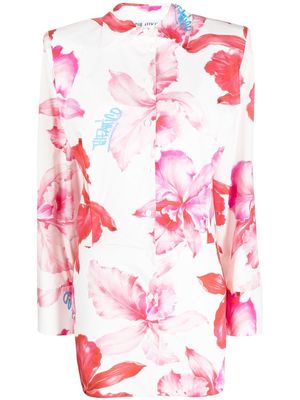 The Attico Margot floral-print minidress - Pink