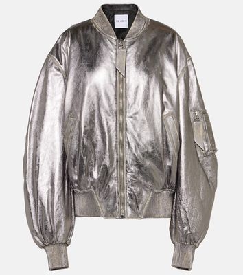 The Attico Metallic leather bomber jacket