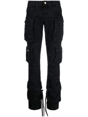 The Attico mid-rise straight-leg jeans - Black