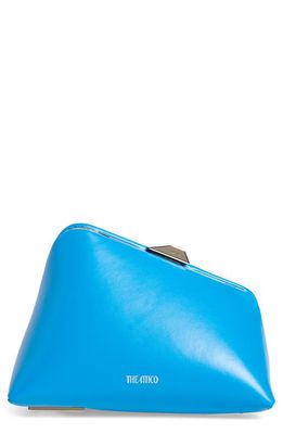 The Attico Midnight Leather Frame Clutch in Blue