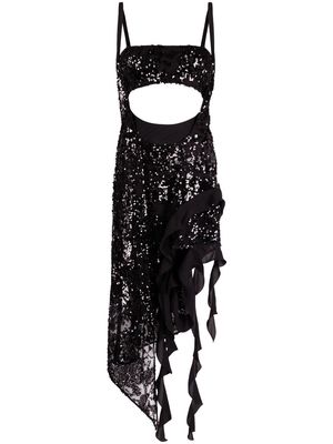 The Attico Nora embellished-lace dress - Black