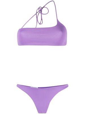 The Attico one-shoulder two-piece bikini - Purple