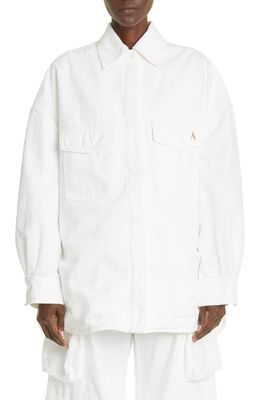 The Attico Oversize Denim Jacket in White