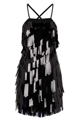The Attico Paillette Minidress in Black