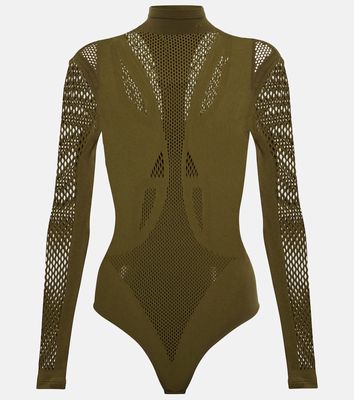 The Attico Paneled mesh bodysuit