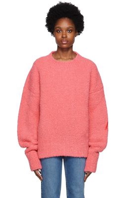 The Attico Pink Embroidered Patch Sweater