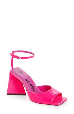 The Attico Piper Ankle Strap Sandal in Fluo Pink