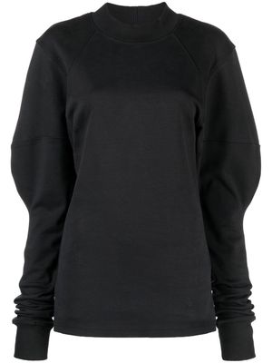 The Attico puff-sleeve sweatshirt - Black