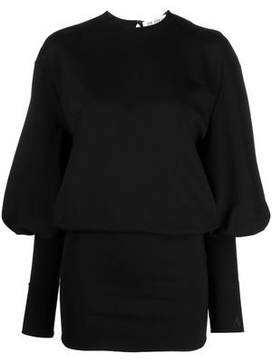 The Attico Quinn draped mini dress - Black