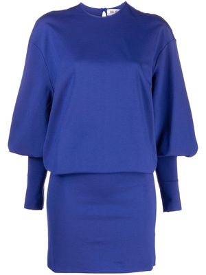 The Attico round-neck long-sleeve dress - Blue