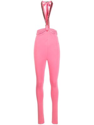 The Attico Ruby halterneck-strap leggings - Pink