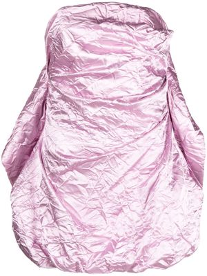 The Attico ruffled strapless minidress - Pink