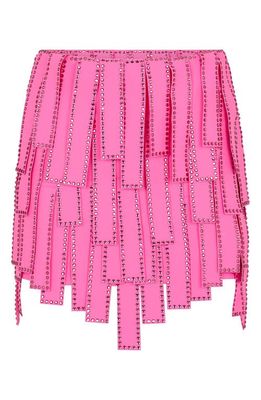 The Attico Satine Miniskirt in Neon Fuchsia