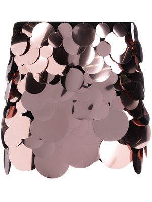The Attico sequin-embellished mini skirt - Black