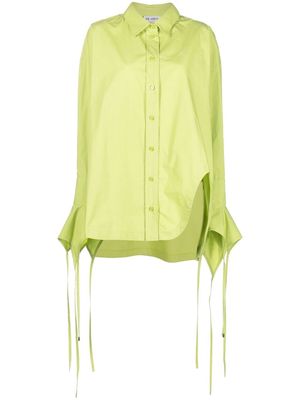 The Attico side-slit oversize shirt - Green