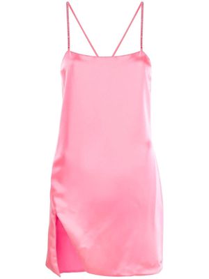 The Attico side-slit slip mini dress - Pink