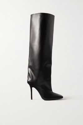 The Attico - Sienna Leather Knee Boots - Black