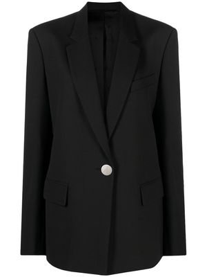 The Attico single-breasted fitted blazer - Black
