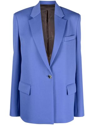 The Attico single-breasted wool blazer - Blue
