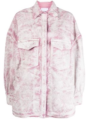 The Attico spray-effect oversize jacket - Pink