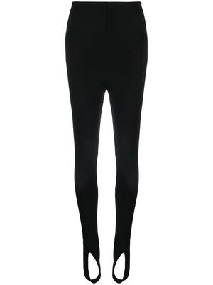 The Attico stirrup-cuff trousers - Black