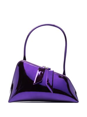 The Attico Sunrise faux-leather shoulder bag - Purple
