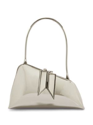 The Attico Sunrise faux-leather shoulder bag - Silver