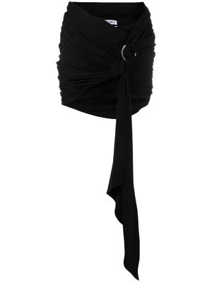 The Attico tie-waist miniskirt - Black