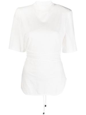The Attico tied waist T-shirt - White