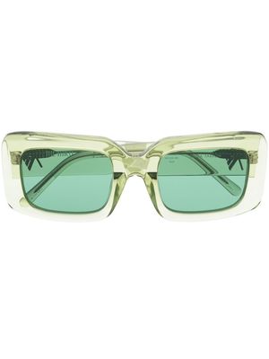 The Attico transparent-frame sunglasses - Green