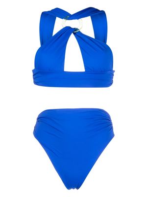 The Attico twist-detailing bikini set - Blue