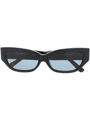 The Attico Vanessa rectangle-frame sunglasses - Black
